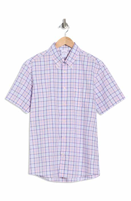 Brooks Brothers Sport Fit Plaid Short Sleeve Button-Down Shirt