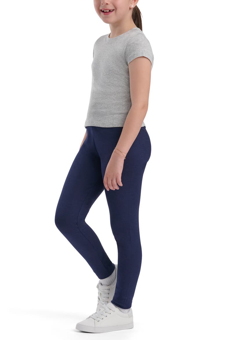 Kids' Solid Leggings, Alternate, color, NAVY