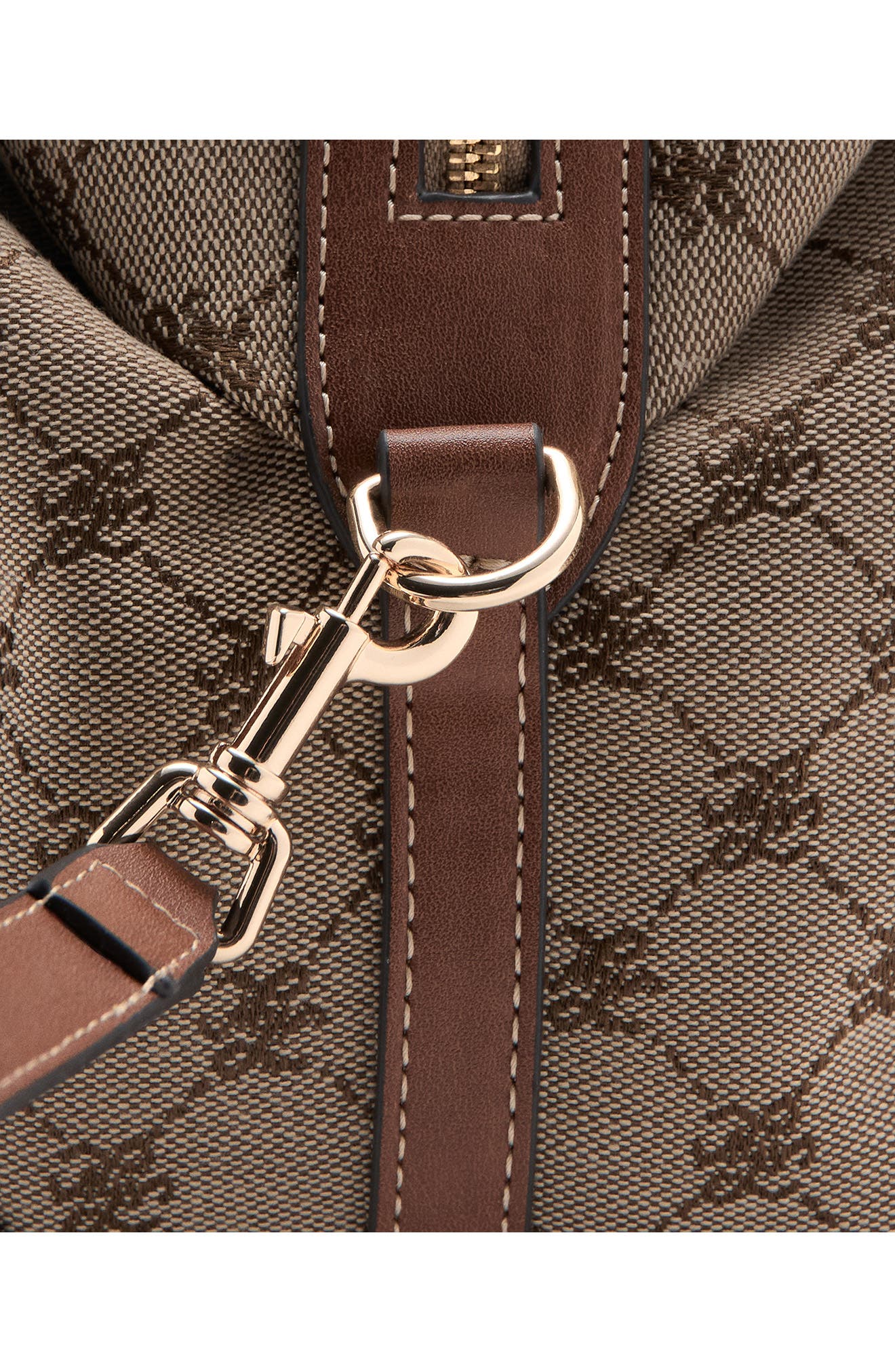 Logo Jacquard Bowling Bag, Alternate, color, LEATHER