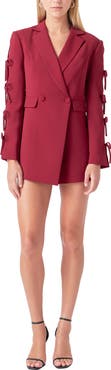 Endless Rose Bow Long Sleeve Blazer Romper