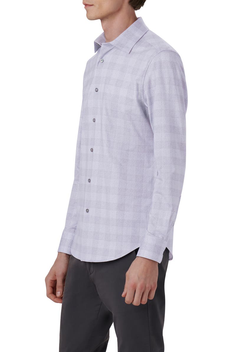 Bugatchi James OoohCotton<sup>®</sup> Plaid Button-Up Shirt, Alternate, color, Lavender