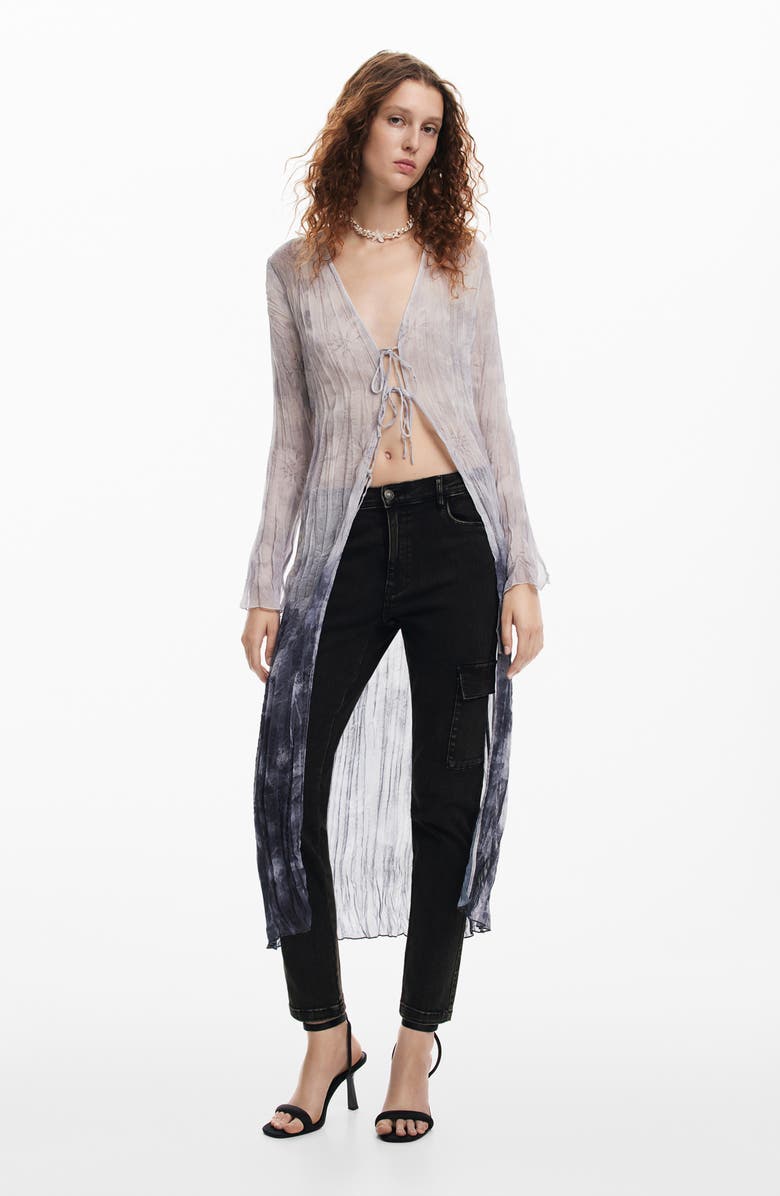 Desigual Danubio Ankle Skinny Cargo Jeans, Alternate, color, 