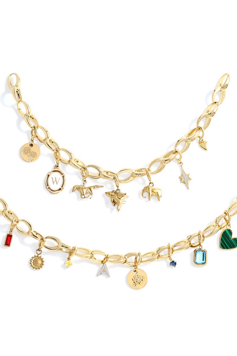 Bold Cable Link Charm Bracelet, Alternate, color, 18k Gold Plated