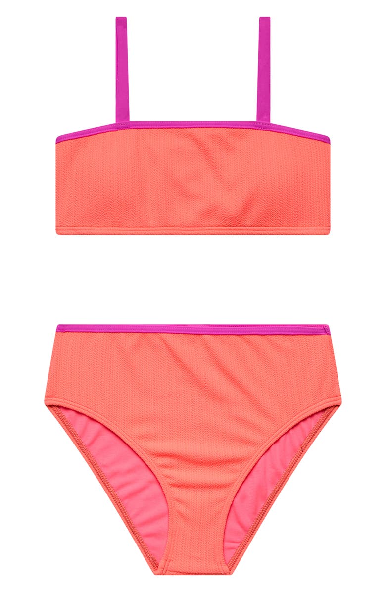 Beach Lingo Kids' Textured Two-Piece Swimsuit, Main, color, 
