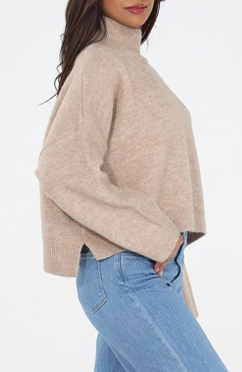 Rain And Rose Turtleneck Sweater In Neutral