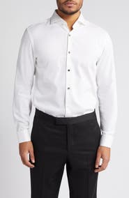 BOSS Hank Slim Fit Tuxedo Shirt