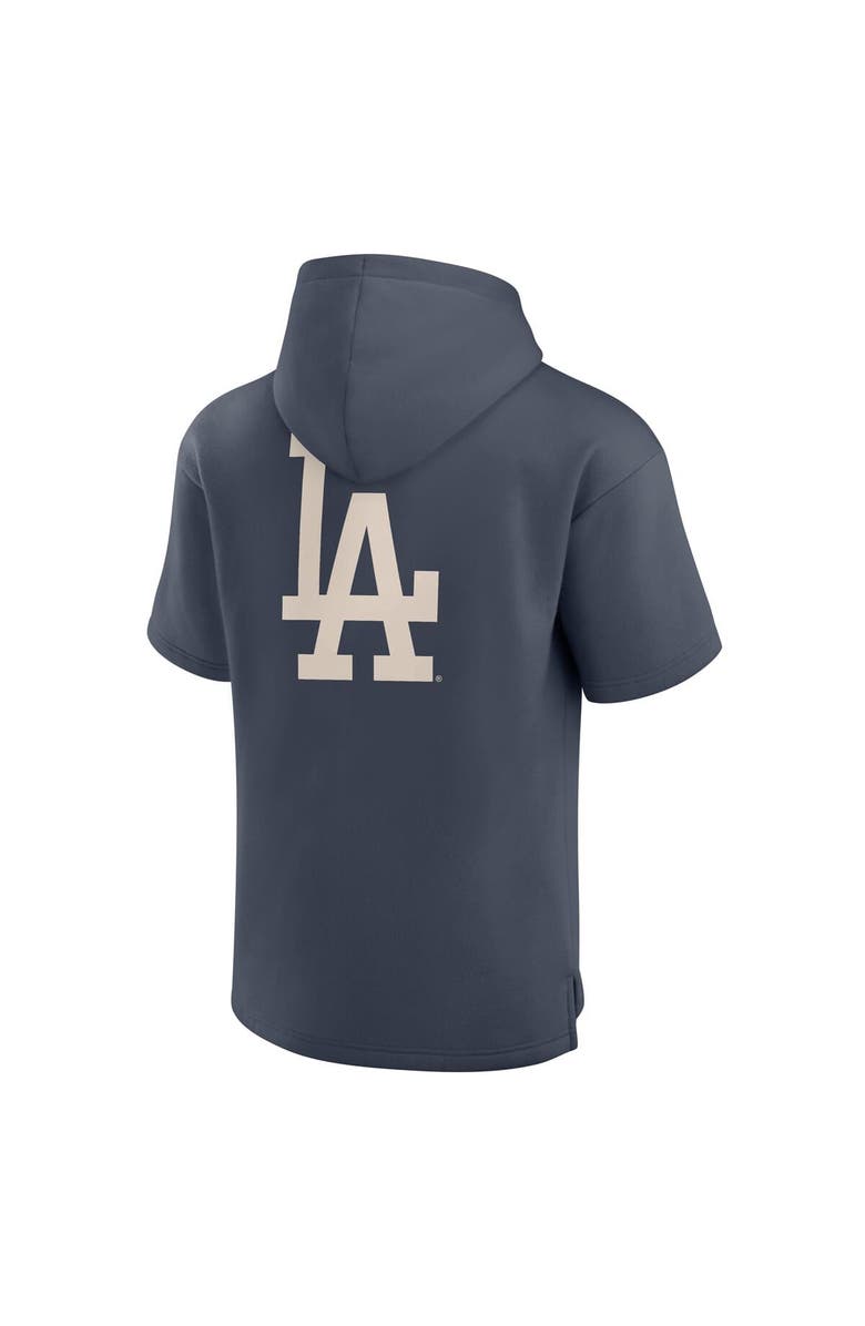 FANATICS Men's Fanatics Blue Los Angeles Dodgers Elements Future Ground Lettering Short Sleeve Pullover Hoodie, Alternate, color, 