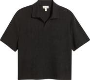 Open Edit Knit Johnny Collar Polo