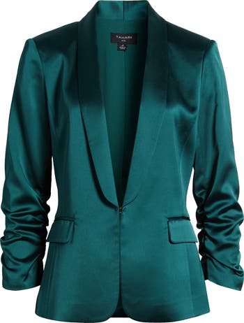 T Tahari Ruched Sleeve Peak Lapel online Blazer Size 2XL