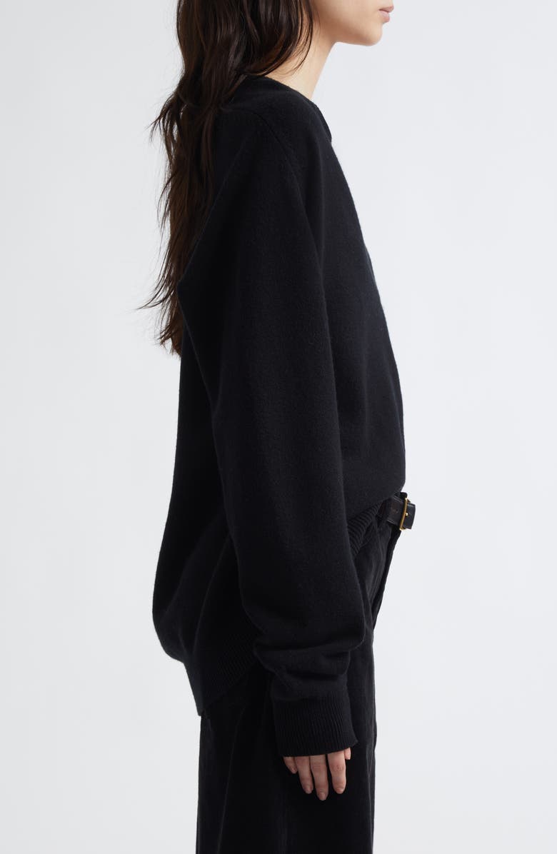 Nili Lotan Feron Cashmere V-Neck Sweater, Alternate, color, Black