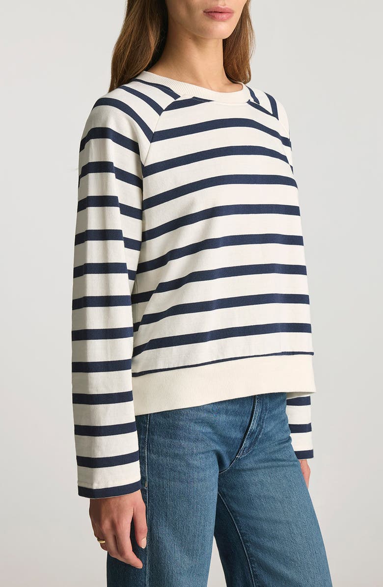 Mavi Jeans Stripe Raglan Cotton Sweatshirt, Alternate, color,