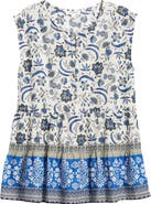 beachlunchlounge Jessa Border Print Cotton Top