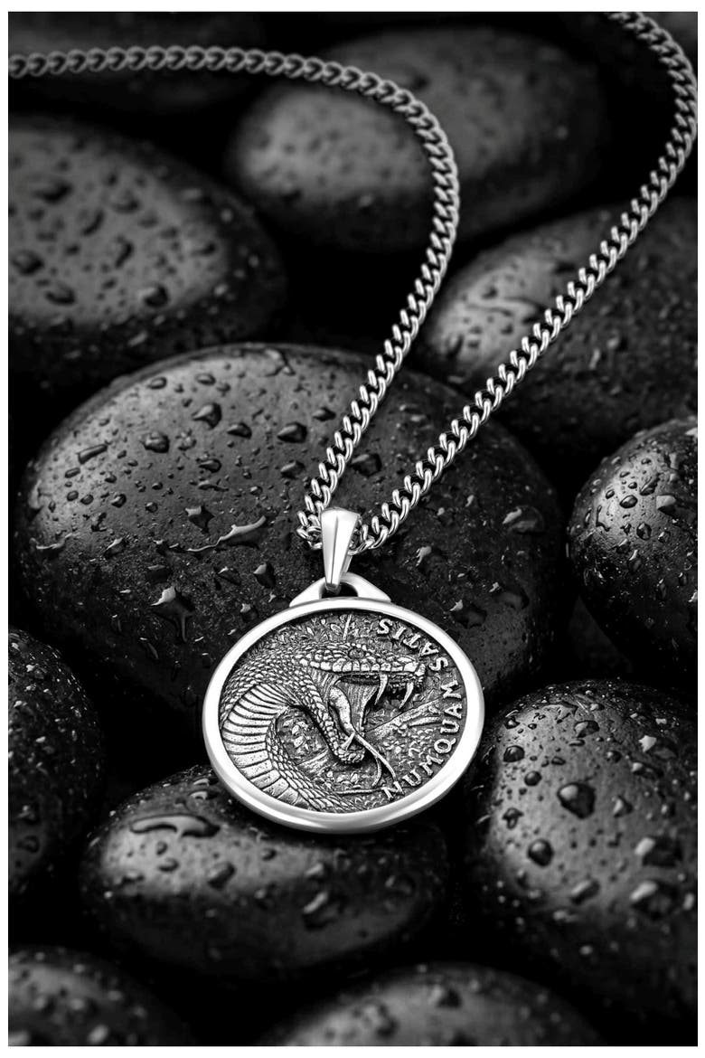 Gender Inclusive The Mamba Pendant Necklace, Alternate, color, SILVER