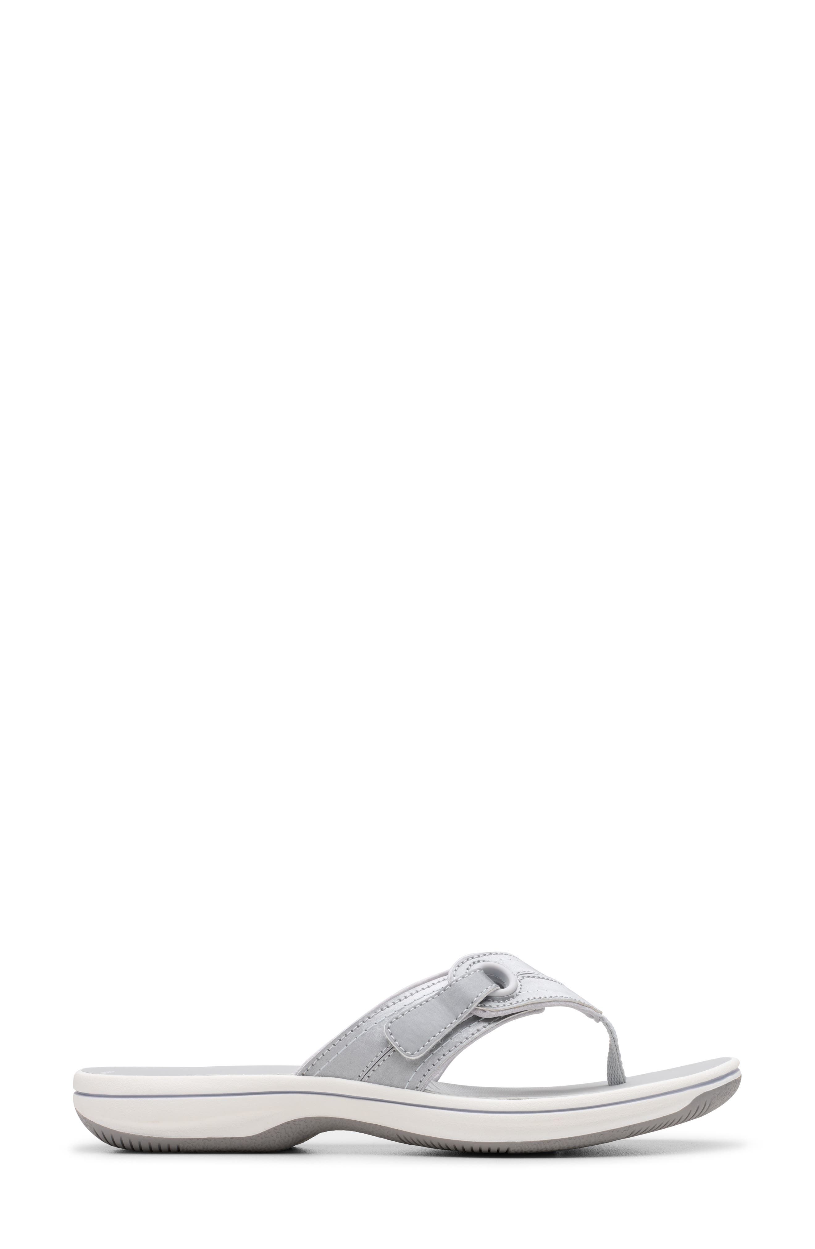 Clarks<sup>®</sup> Breeze Reyna Flip Flop, Alternate, color, Silver