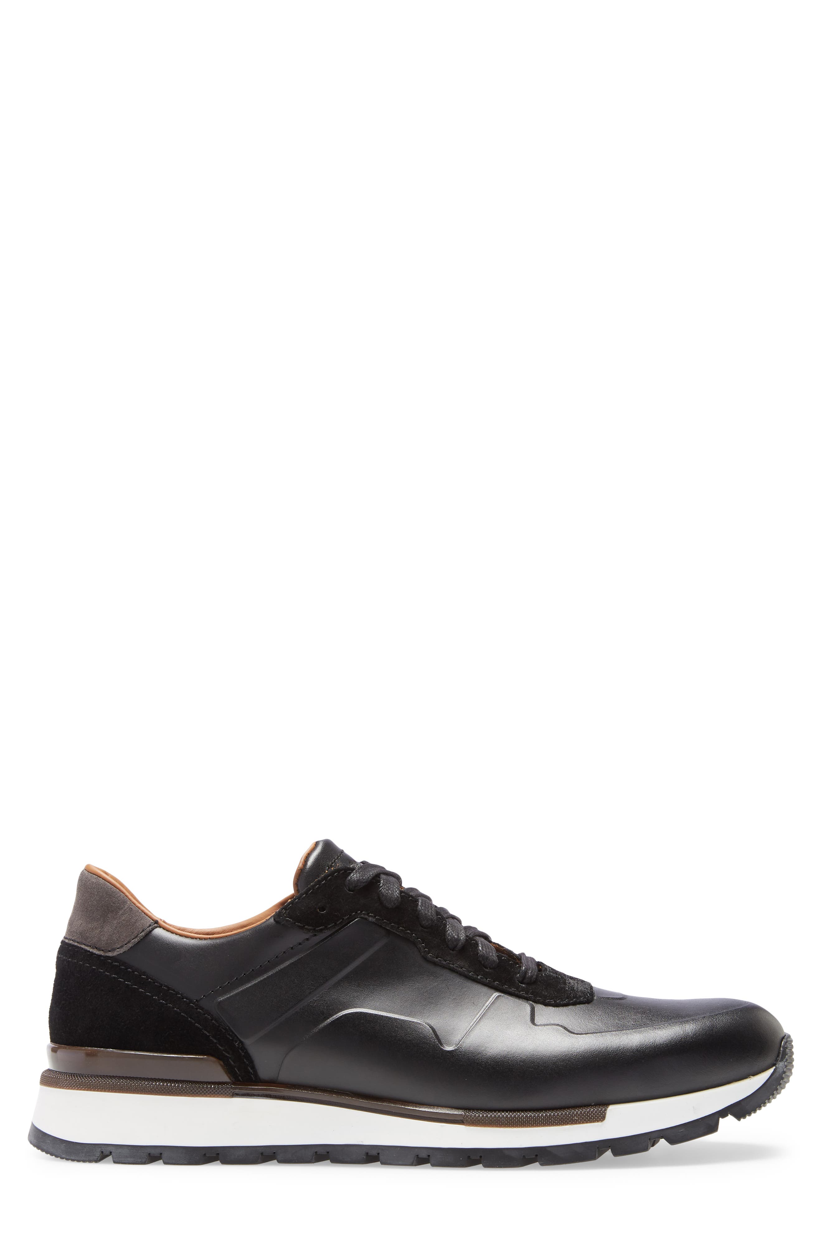 Davio Low Top Sneaker, Alternate, color, BLACK LEATHER