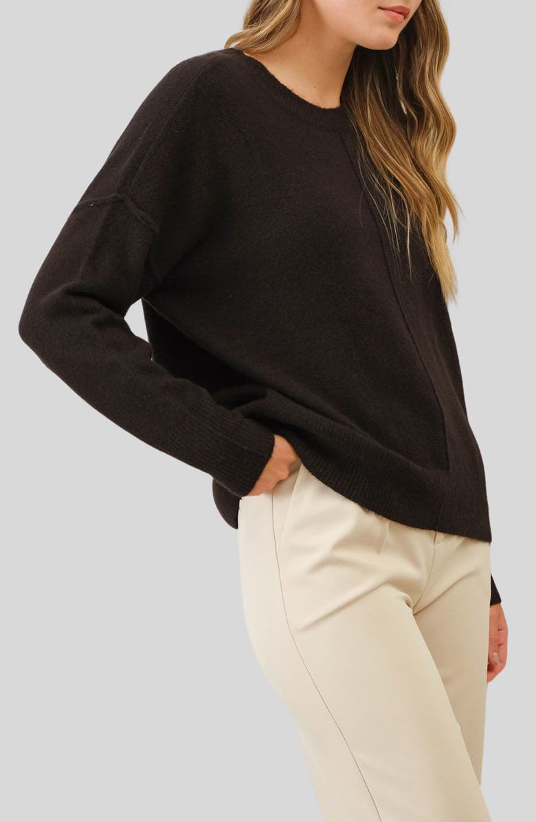 Blu Pepper Crewneck Sweater, Alternate, color, Black