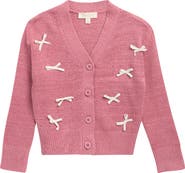 Jessica Simpson Kids' Chenille Bow Cardigan