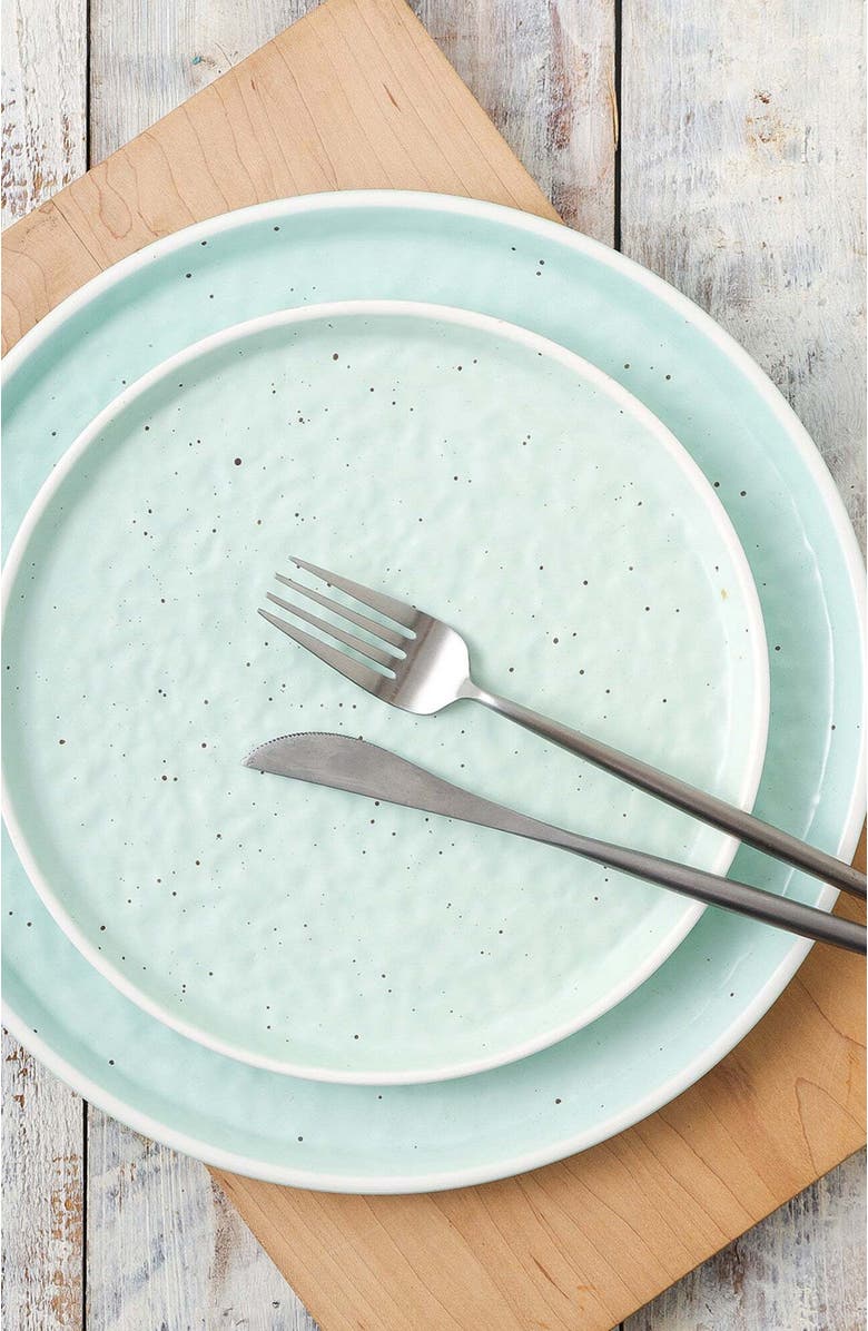 Stone Lain Elena Stoneware 4-Piece Salad Plate Set, Alternate, color, Mint