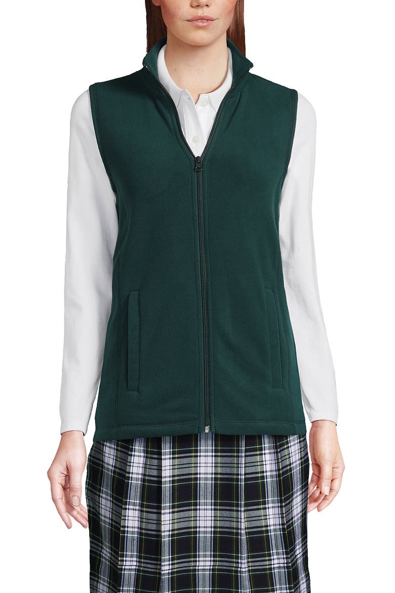 Lightweight Fleece Vest, Main, color, Evergreen