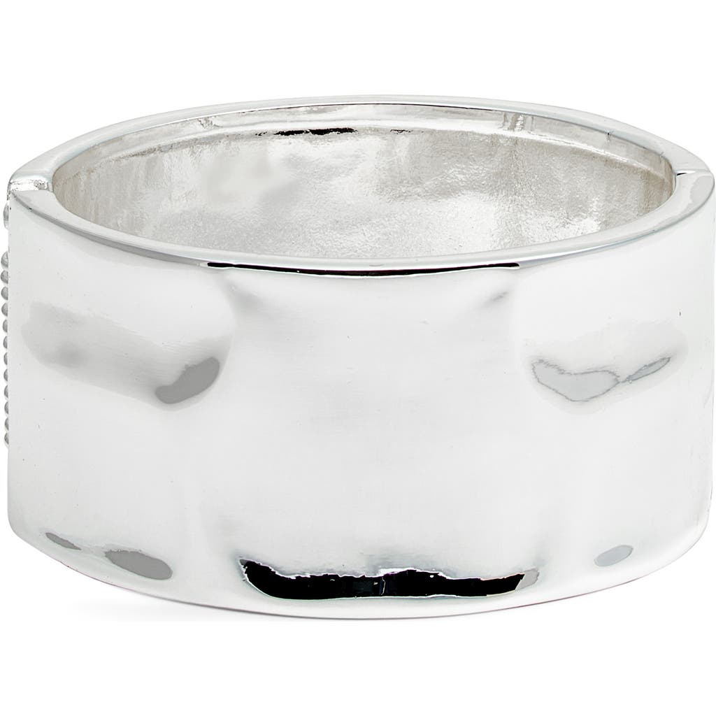 Open Edit Molten Metal Bangle In Silver