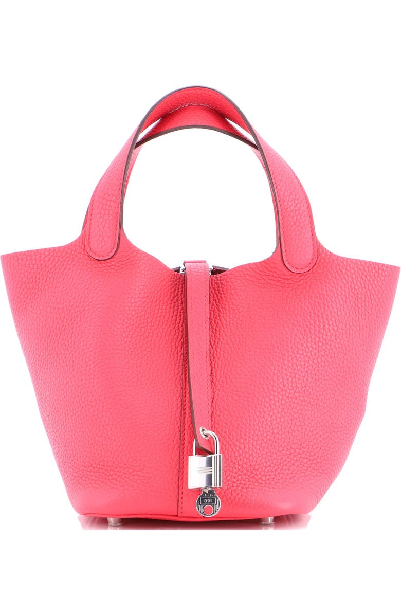 Pre-Owned Hermes Picotin Lock Bag Clemence PM, Main, color, Rose Extreme