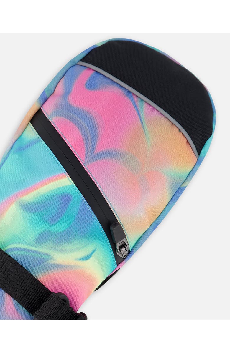 Deux par Deux Girl Winter Mittens Teknik, Alternate, color, Rainbow Heart Print