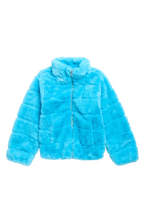 Kids' Faux Fur Puffer Jacket