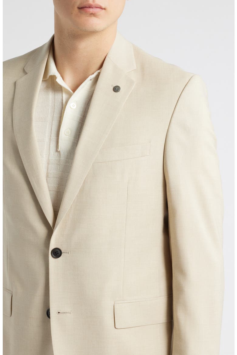 Ross Slim Fit Solid Tan Wool Blend Suit, Alternate, color, SAND