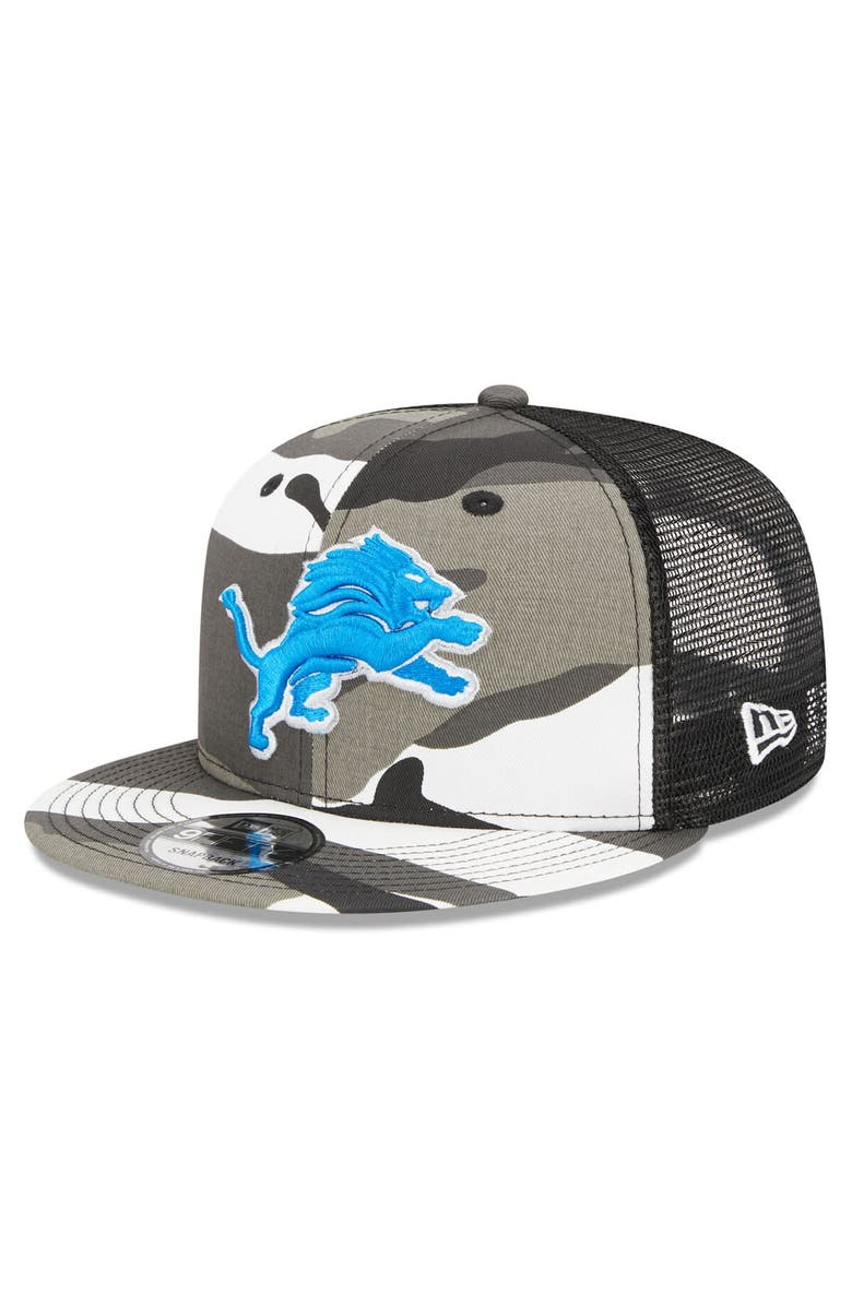 New Era Men's New Era Urban Camo Detroit Lions 9FIFTY Trucker Snapback Hat, Main, color, 