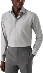 Eton Slim Fit Geometric Twill Button-Up Shirt