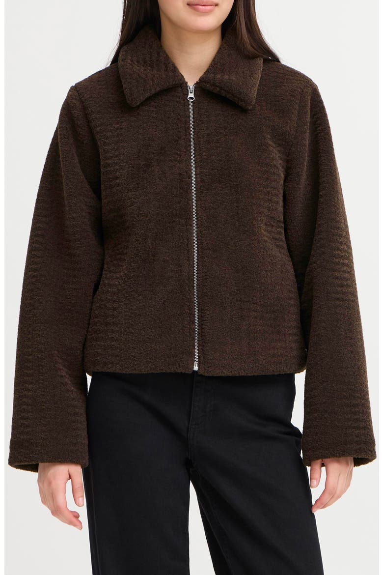 High Pile Fleece Jacket, Main, color, CHOCOLATE TORTE