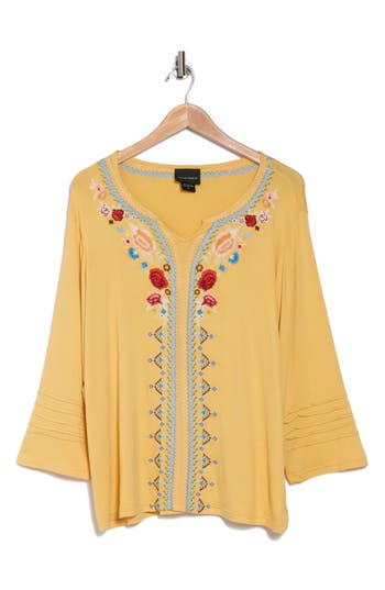 FORGOTTEN GRACE FORGOTTEN GRACE EMBROIDERED BLOUSE