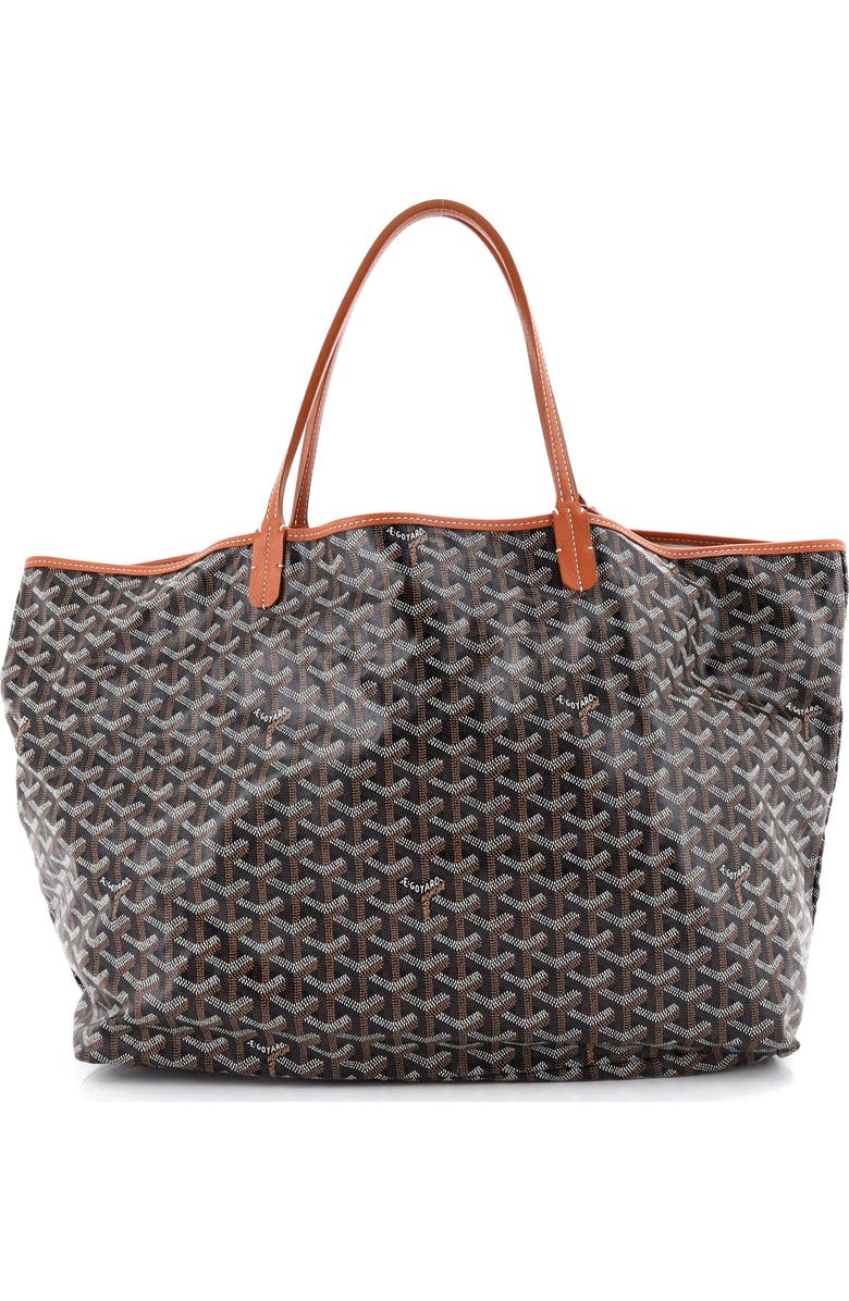 Pre-Owned Goyard Saint Louis Tote Coated Canvas GM, Main, color, Brown