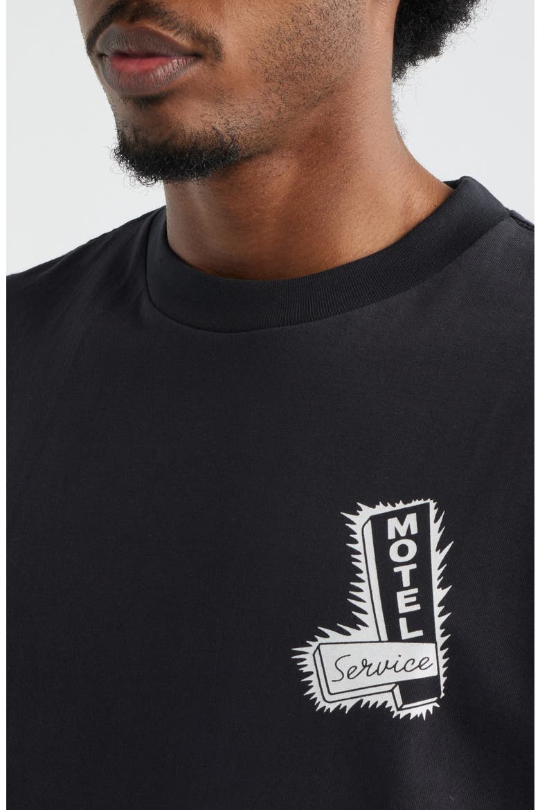 Motel Organic Cotton Graphic T-Shirt, Alternate, color, BLACK
