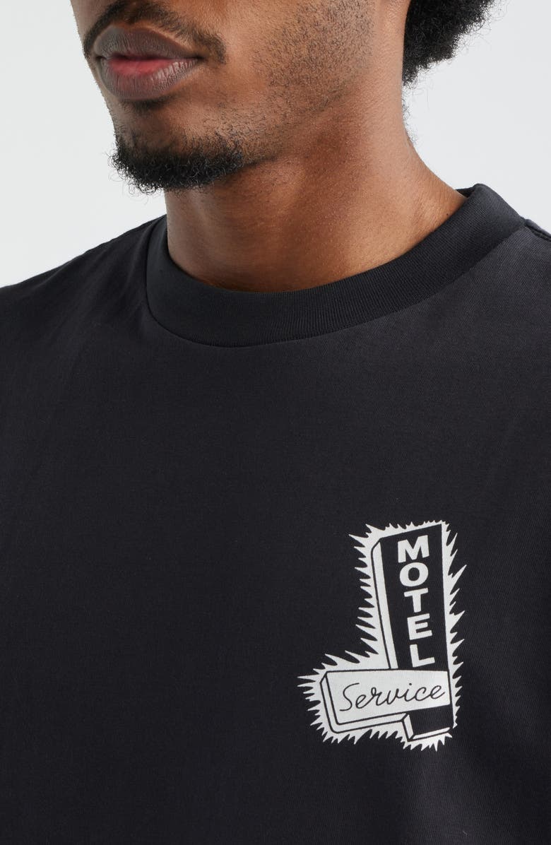 Service Works Motel Organic Cotton Graphic T-Shirt, Alternate, color, Black