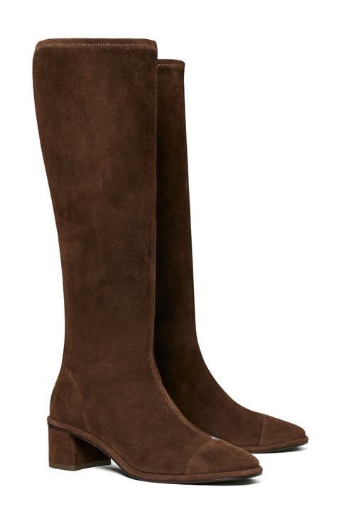 Cap Toe Knee High Boot (Women)