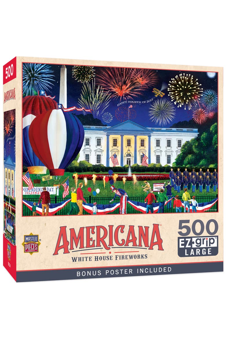 White House Fireworks 500 Piece Puzzle, Main, color, Multicolor