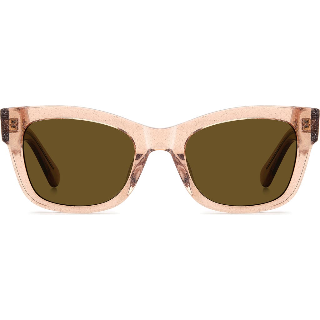 Kate Spade New York aimee 50mm cat eye sunglasses in Pink Beige Glitter/Brown  product