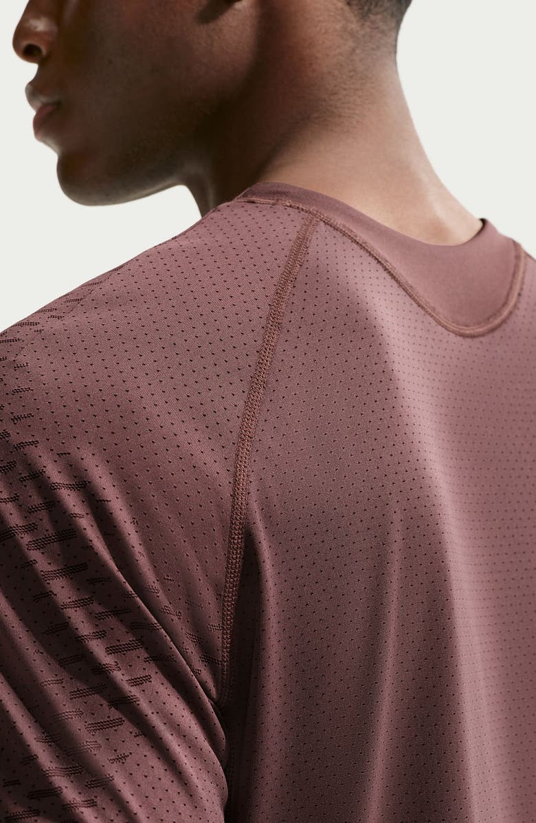 Nike Stride Dri-FIT ADV Short-Sleeve Running Top, Alternate, color, Tattoo/ Burgundy Crush