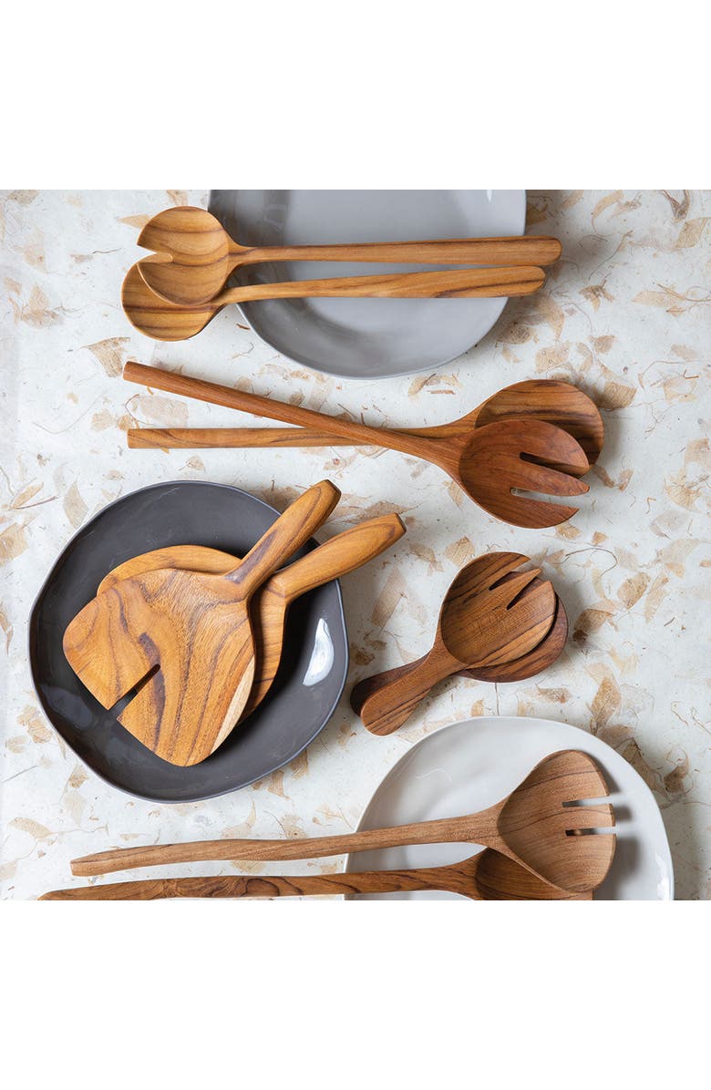 Be Home Teak Wide Serving Set, Alternate, color, Teak