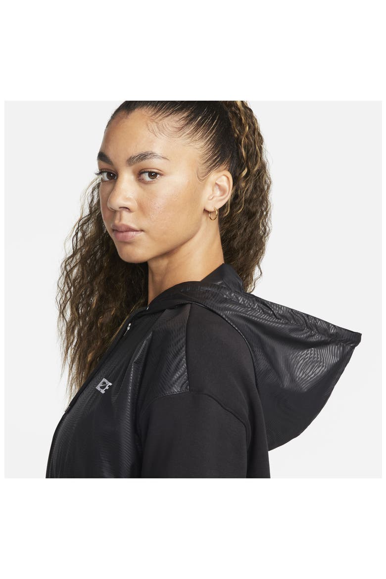 Sportswear Icon Clash Quarter Zip Hoodie, Alternate, color, BLACK/ WHITE