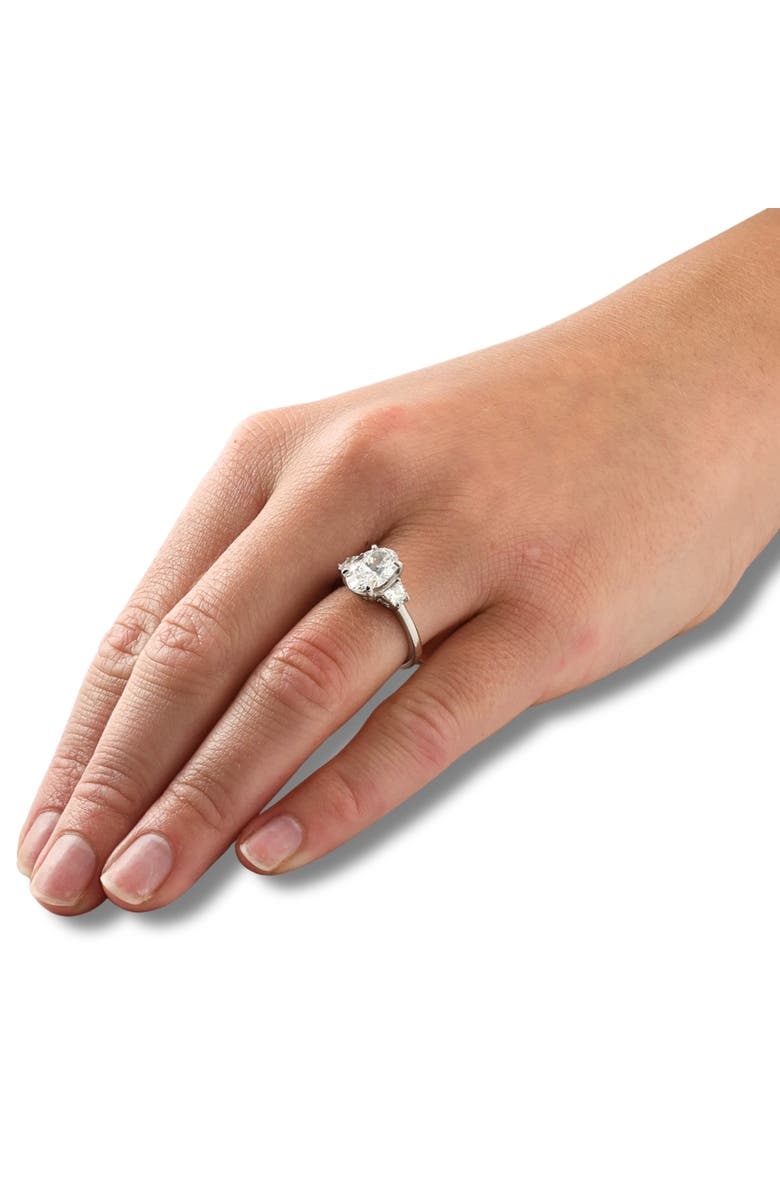 Bliss Diamond Certified 2.63Ct Oval & Trapezoid Diamond Engagement Ring Lab Grown, Alternate, color, 