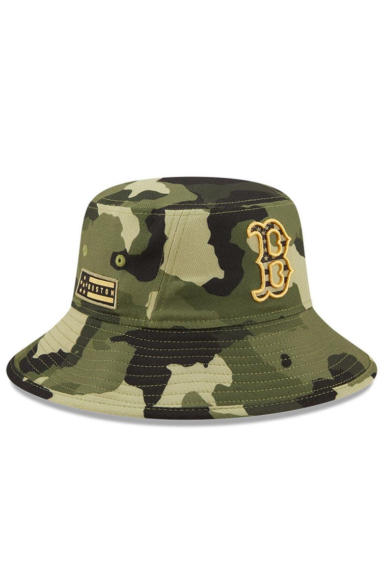New Era Men's New Era Camo Boston Red Sox 2022 Armed Forces Day Bucket Hat, Main, color, Camo