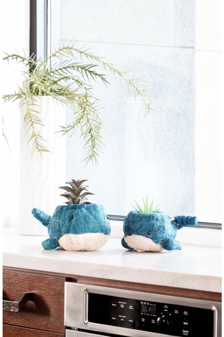 Aquatic Animal Coco Coir Planters, Alternate, color, Aqua