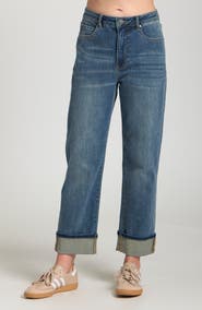 APNY Cuffed Straight Leg Jeans