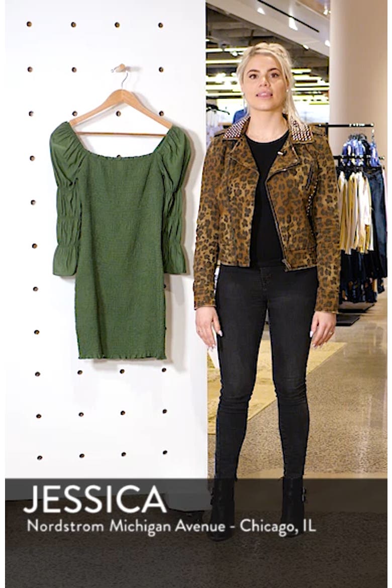 Smock Puff Sleeve Body-Con Minidress video
