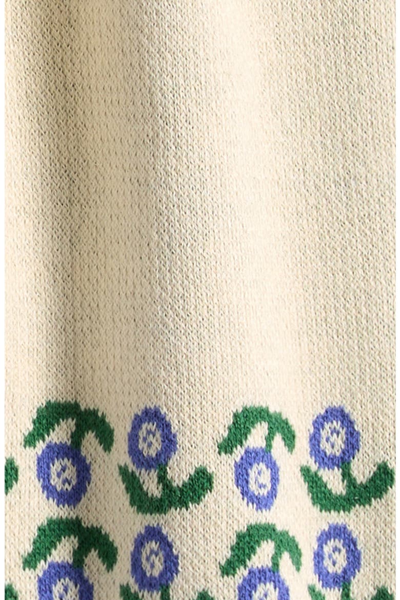 Kids' Stamp Bloom Knit Pants, Alternate, color, OFF WHITE