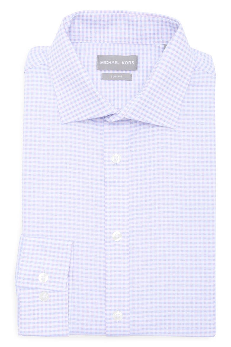 Slim Fit Check Print Dress Shirt, Alternate, color, PINK