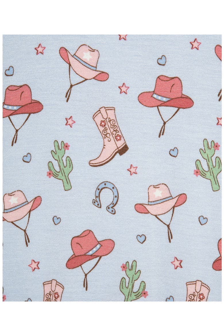 Kids' Cowgirl One-Piece Pajamas, Alternate, color, BLUE MULTI