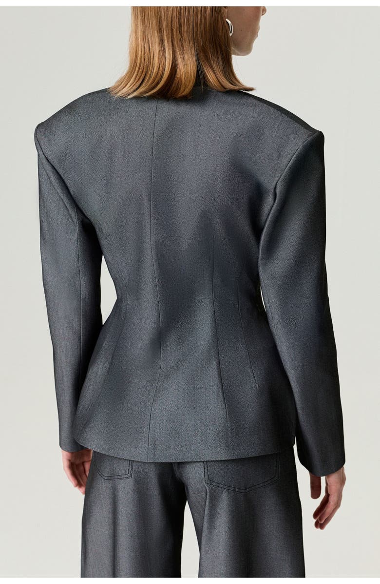 Nocturne Structured Padded High-Neck Jacket, Alternate, color, Anthracite